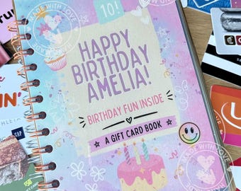 Birthday Gift Card Book, 10 pages, Gift Card Book, Party, Gift, Birthday Gift, Gift Book