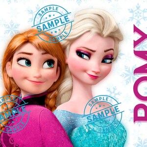 Kids 12oz Water Bottle One Click Pop Up Straw Personalized Princess, Ice Princess, Frozen Sisters 2