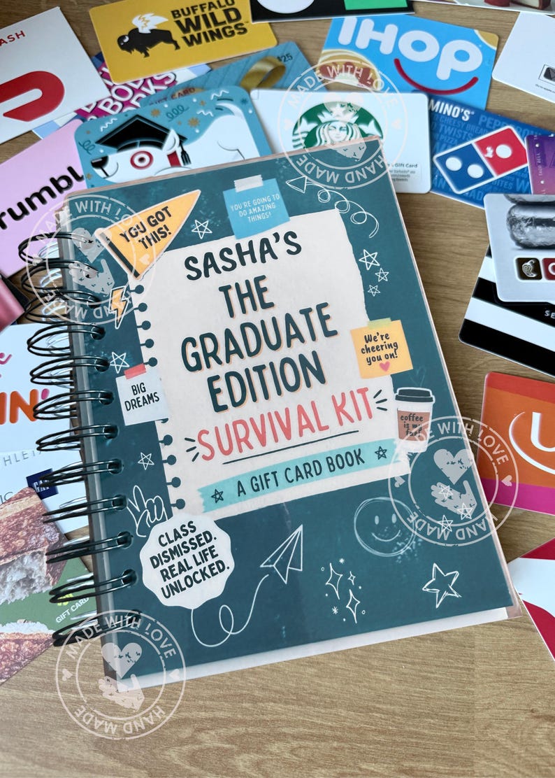 College Gift Card Book, Personalized, Personalized Gift Card Book, 20 pgs, Gift Card Book, Graduation Gift, High School Graduation Gift bild 9