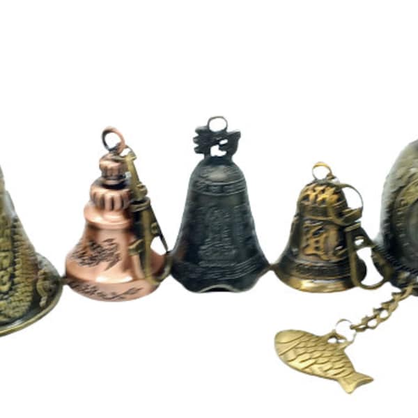 Brass Craft Bells w/Moving Clappers & Distinctive Bell Tones All Metal Design 5 Models