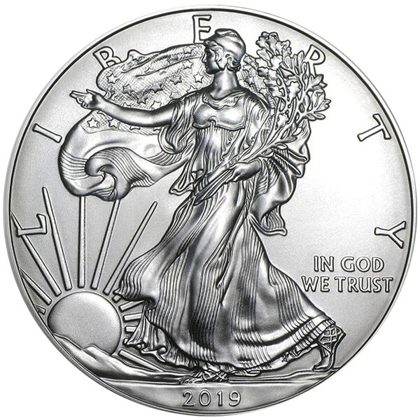 2019 1 oz American Silver Eagle Brilliant Uncirculated in Air-Tite Capsule