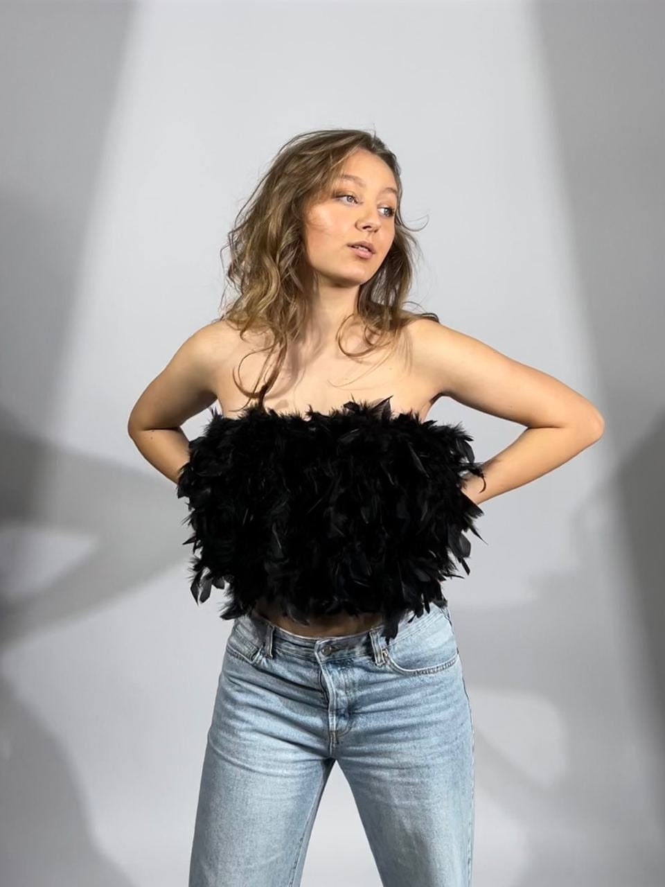 Feather Tube Top 