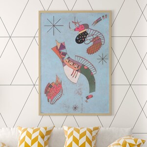 Three Stars by Wassily Kandinsky, Modern, Abstract Bauhaus digital art, Office Art, Wall art, Art for Living Room, Art for Bedroom