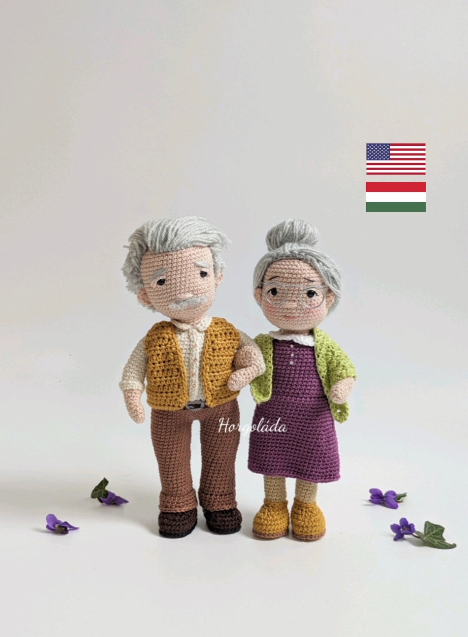GRANDPARENTS Crochet Doll Pattern Pack Amigurumi Doll Pattern Pack