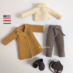 Outfit for Lola. Crochet doll clothes pattern. Amigurumi doll outfits pattern for a doll 35 cm, for Lola doll (English, Hungarian)