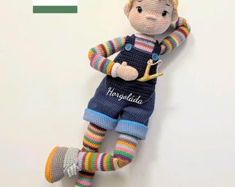 Petey Doll Crochet Doll Pattern Amigurumi Doll Pattern PDF English/Hungarian