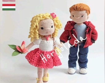 ROMANTIC DATE. Crochet Doll Pattern bundle, Amigurumi Doll Pattern bundle. PDF English/Hungarian