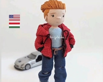 OLIVER Häkelanleitung für Puppen, Amigurumi Junge, Puppe Häkelanleitung, PDF Englisch/Ungarisch