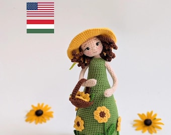 Sunny Doll Crochet Doll Pattern Amigurumi Doll Pattern PDF English/Hungarian