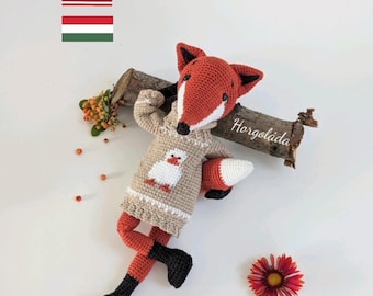 Pretzel the fox Crochet fox pattern Amigurumi fox pattern PDF English/Hungarian