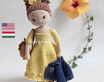 LOLA Häkelanleitung, Amigurumi-Puppen-Muster, PDF Englisch/Ungarisch