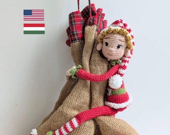 Merry Elf Crochet Christmas Elf Pattern Amigurumi Elf Pattern PDF English/Hungarian