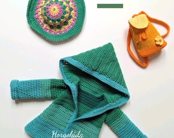 Outfit for Gigi doll Crochet Pattern. Amigurumi doll outfits pattern for a doll 55 cm.  (English, Hungarian)
