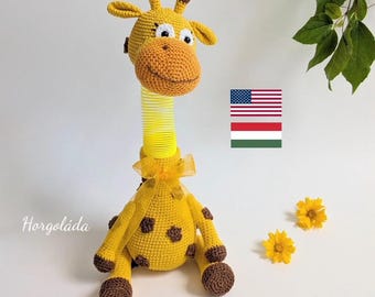 Felix the Giraffe Crochet Pattern Amigurumi Giraffe Pattern PDF English/Hungarian