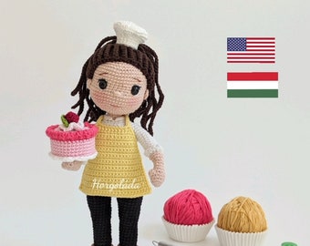 Dorothy doll Crochet doll pattern Amigurumi doll pattern PDF English/Hungarian