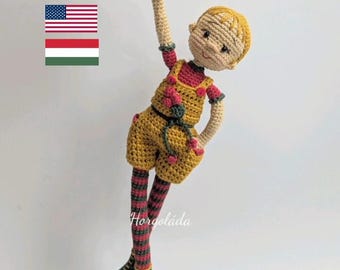 Rowan Doll Crochet Doll Pattern Amigurumi Doll Pattern PDF English/Hungarian