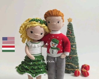 Christmas Pattern bundle, Crochet doll Pattern bundle, Amigurumi doll Pattern bundle. PDF English/Hungarian