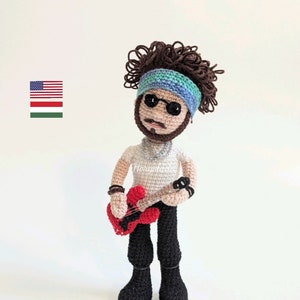 Azahriah the rock star Crochet doll pattern Amigurumi doll pattern PDF English/Hungarian