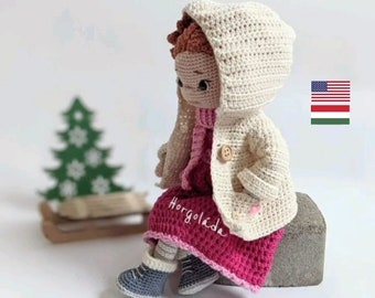 Pfennigpuppe Häkelanleitung. Schnittmuster für Amigurumi-Puppen