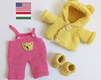 Outfit for Lottie Crochet Pattern. Amigurumi doll clothes pattern for a doll 25 cm, for Lottie doll (English, Hungarian)
