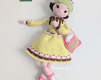 Yummy Doll Crochet Pattern Amigurumi Doll Pattern Crochet Doll Pattern PDF English/Hungarian