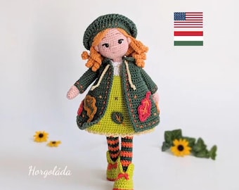Hanga Doll Crochet Pattern Amigurumi Doll Pattern Crochet Doll Pattern PDF English/Hungarian