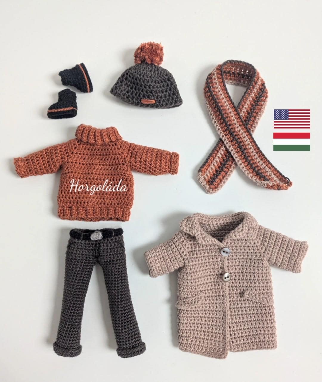 Outfit for Barbi. Crochet Doll Clothes Pattern. Amigurumi Doll Outfits Pattern for a Doll 30 Cm. the Clothes Fit Barbi Doll Crocheted by Me