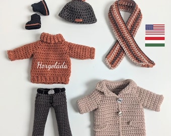 Outfit for Barbi Crochet Pattern. Amigurumi doll outfits pattern for a doll 30 cm. The clothes fit Barbi doll crocheted by me.