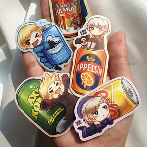 Adesivi Hetalia - Lattina per bevande APH Nordics (Danimarca, Islanda, Svezia, Norvegia, Finlandia)