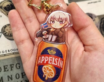 Hetalia Keychain - APH Nordics Beverage Can (denmark, Iceland