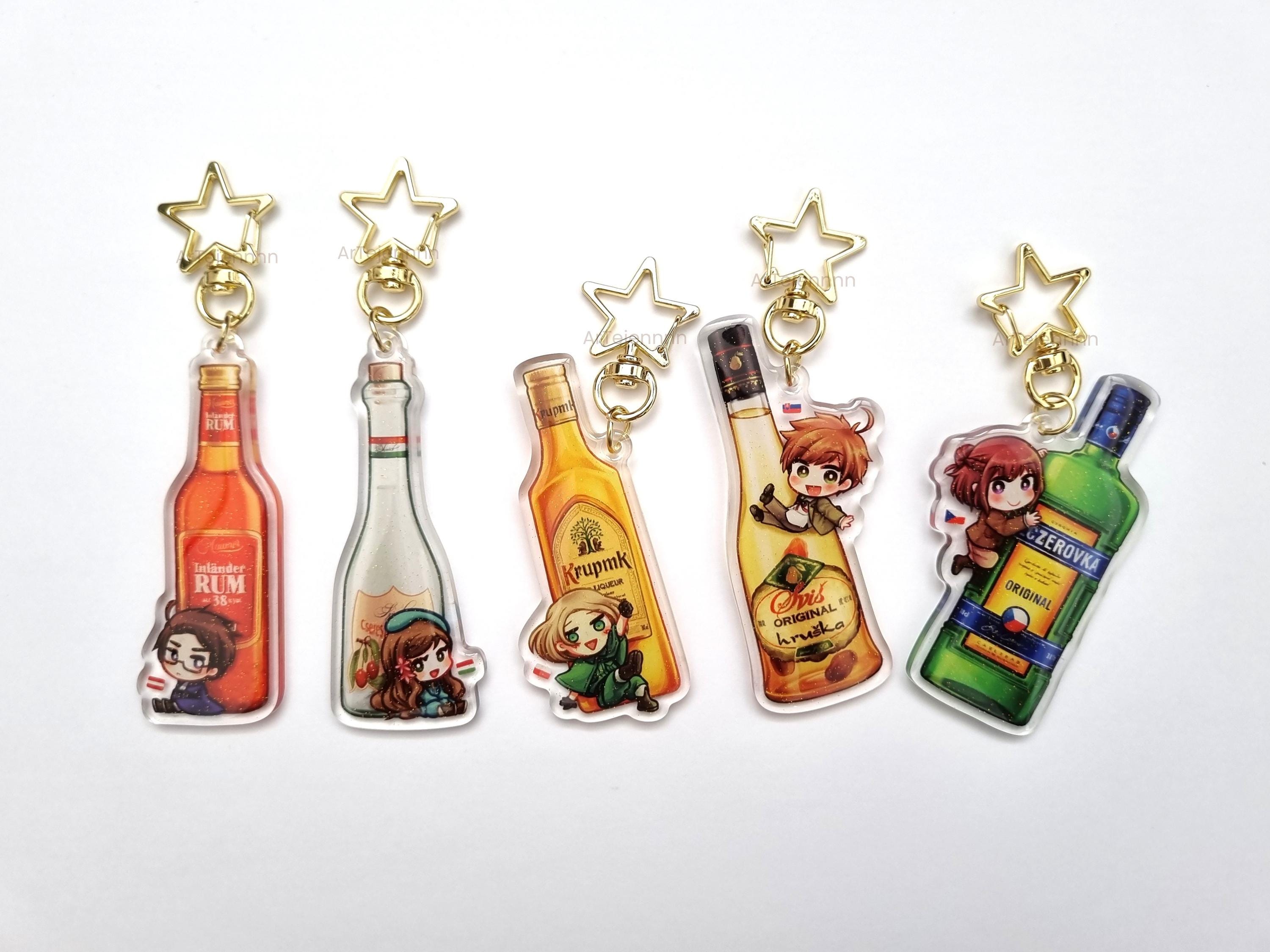 Hetalia Keychain - APH Central European Alcoholic Drinks (Poland, Austria, Hungary, Czech Republic, Slovakia)