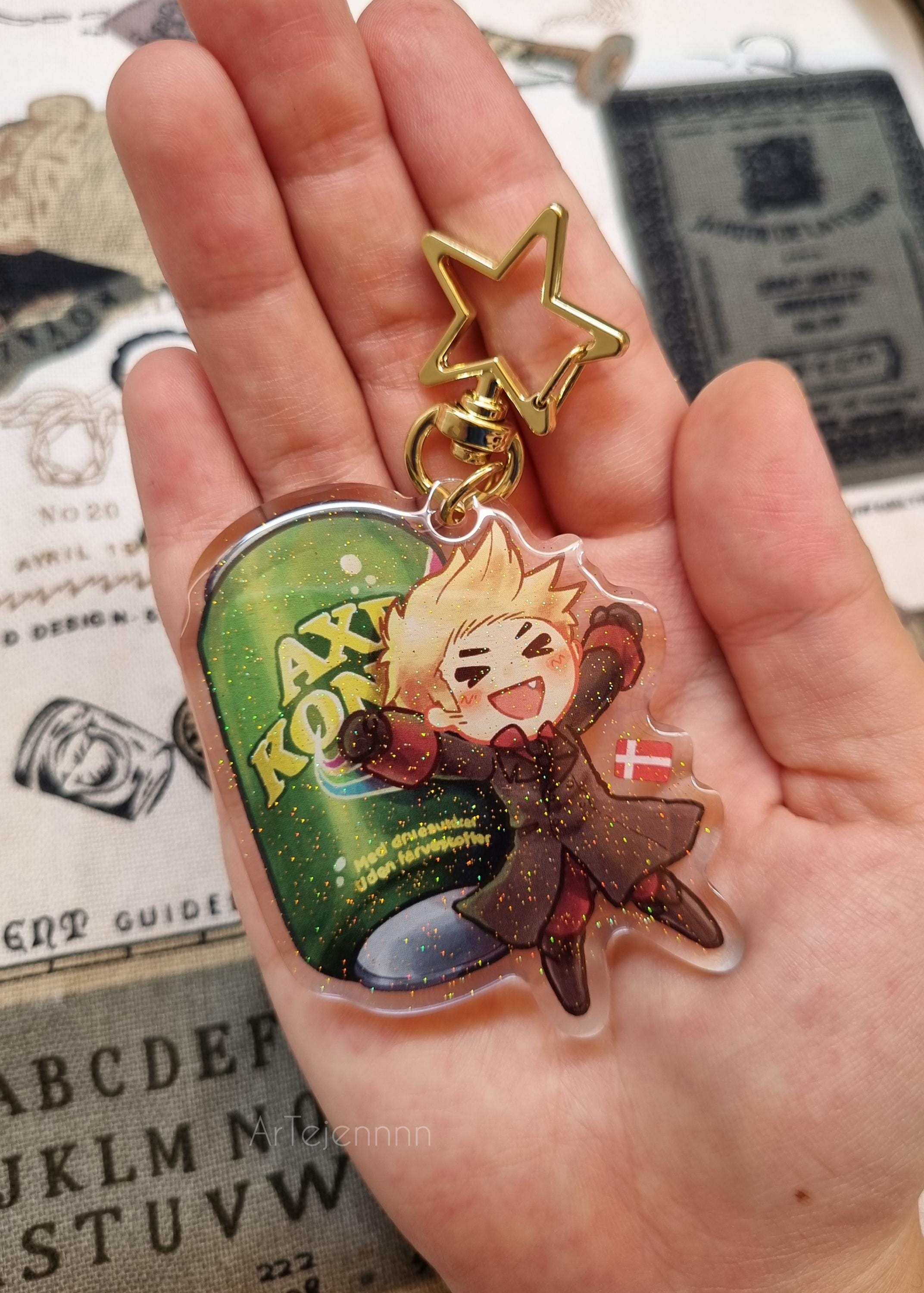 ペリカ　ラベル缶　アクリルキーホルダー Hetalia Keychain - APH Nordics Beverage Can (denmark, Iceland