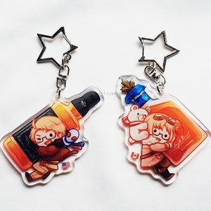 Hetalia Keychain - APH North America Bros Whiskey (USA & Canada)