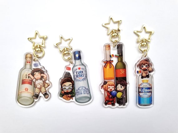 Hetalia Keychain - APH Balkan-southeastern Europe Alcoholic Drinks