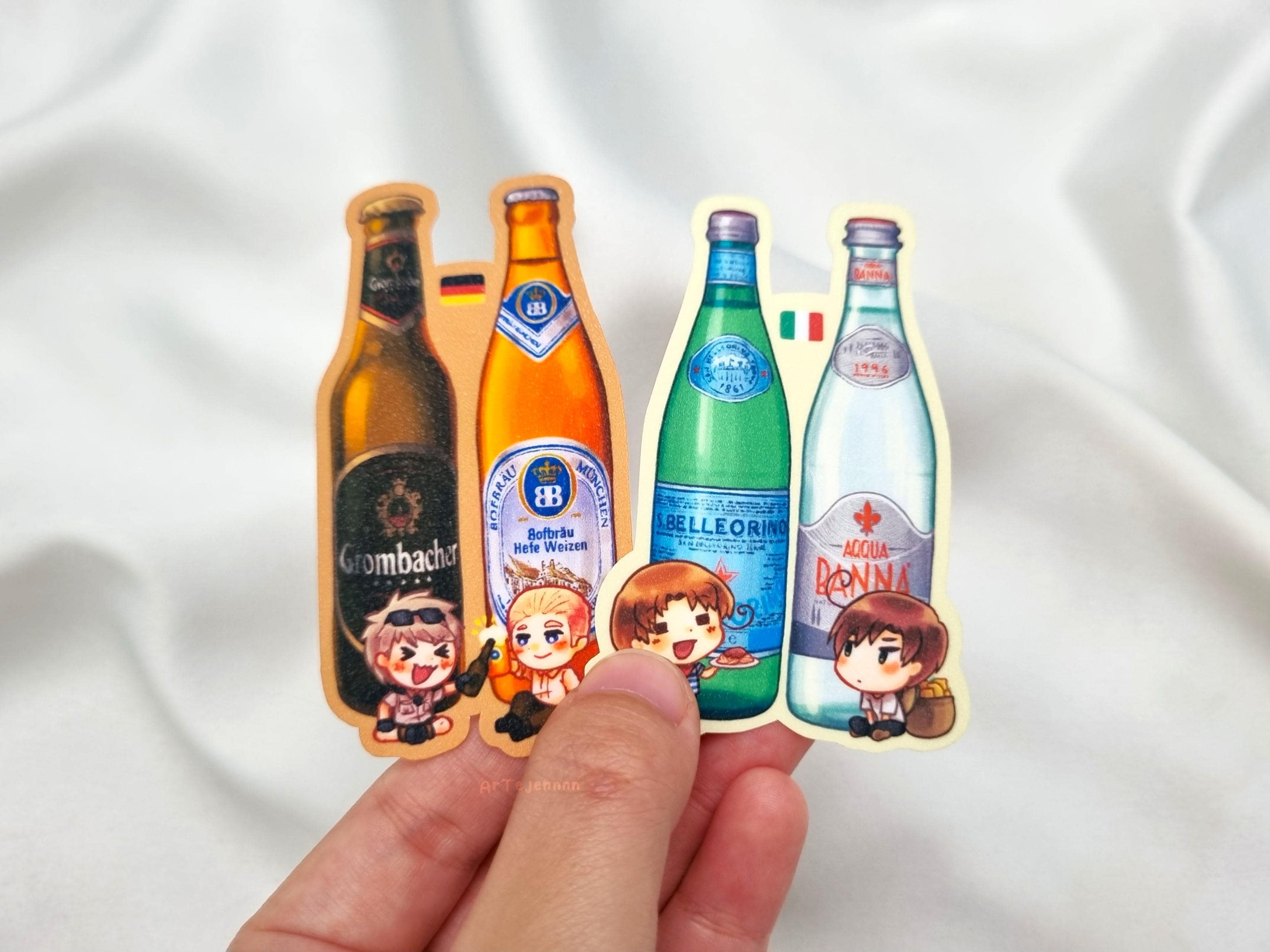 ヘタリア ステッカー - APH イタリア兄弟＆ドイツ兄弟 飲料 - Etsy 日本