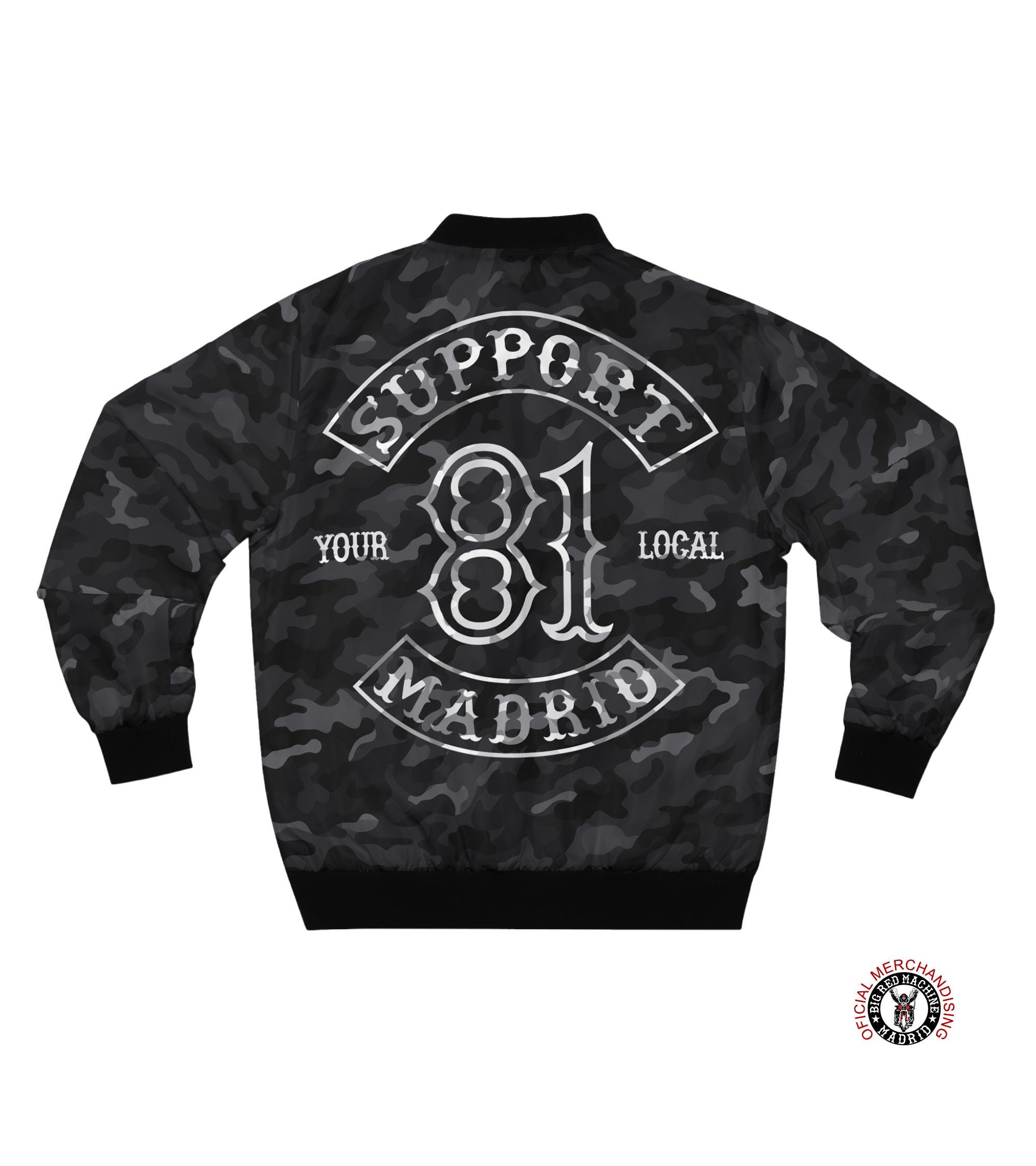 Support81 ダークカモ軽量ジャケット パッチワーク - ボンバー 