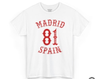 Madrid Support 81 Spain Heavy Cotton Biker T-Shirt MC Style Kleidung