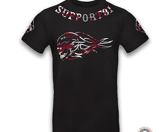 Support 81 Madrid Camo Skull Rider T-Shirt