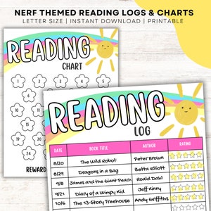 Sun Shine Kids Summer Reading Printable, Reading log, Reading Chart, Reading Tracker, Instant Digital Download