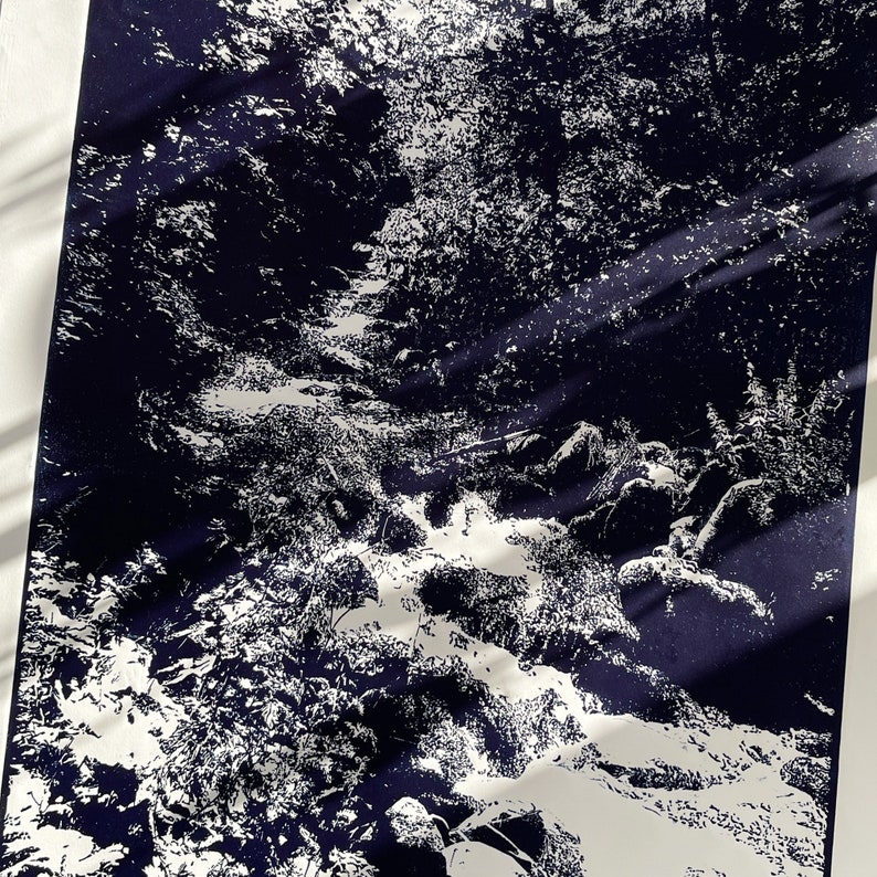 Linocut Forest Stream Linocut Print Large Lino Print 22.44 X 31.98 Inch ...