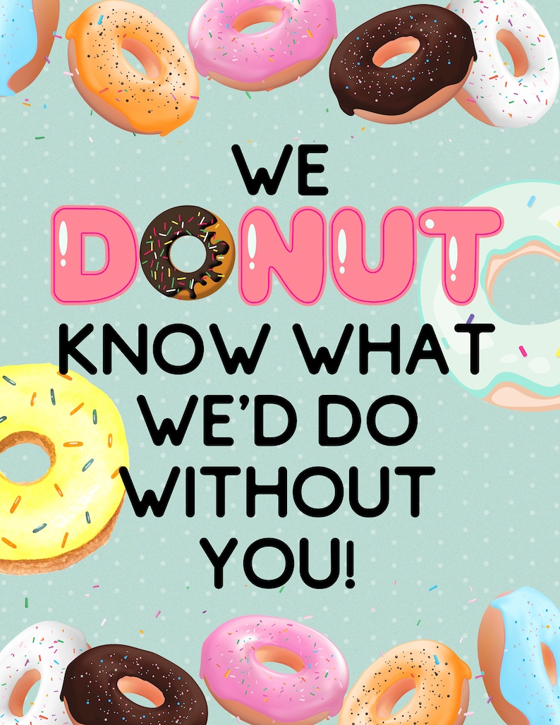 Printable Donut Recognition Flyers Set of Three Unique Flyers Donut ...