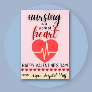 Cartoline di San Valentino modificabili per infermieri/Riconoscimento per infermiere per San Valentino/Cartolina di San Valentino per collega infermiere/Apprezzamento per infermiere