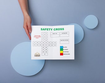 Safety Cross Template, Recordable Incident Tracker, Editable Microsoft Excel Template, Employee Safety Cross Template