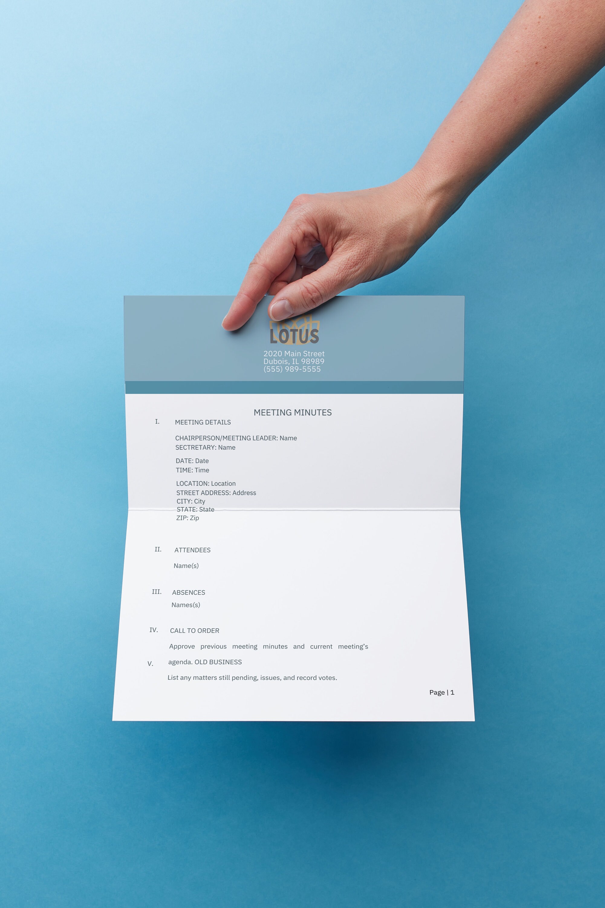 Formal Meeting Minutes Template - Fillable Word Document - Etsy