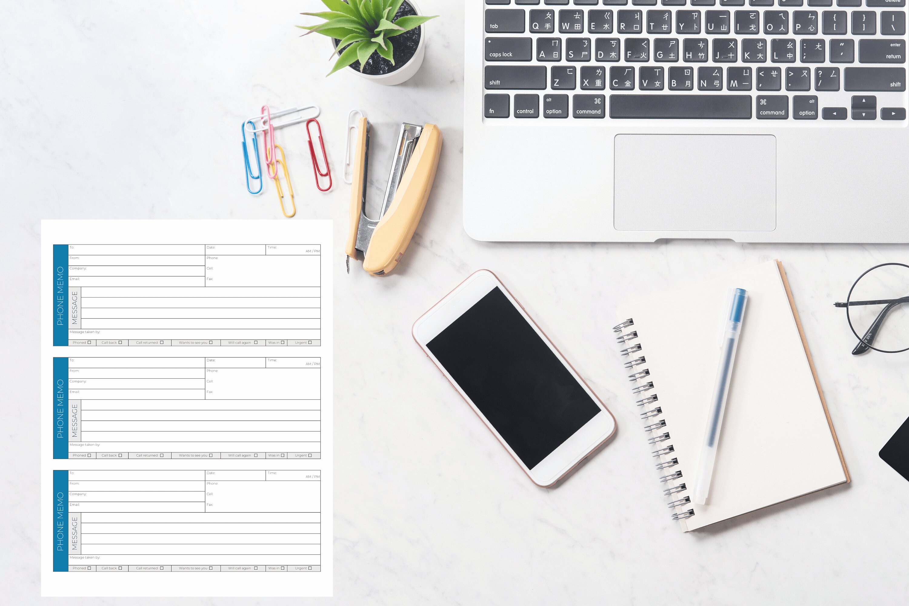 Printable Message Pad Template Form Missed Call Template PDF Phone