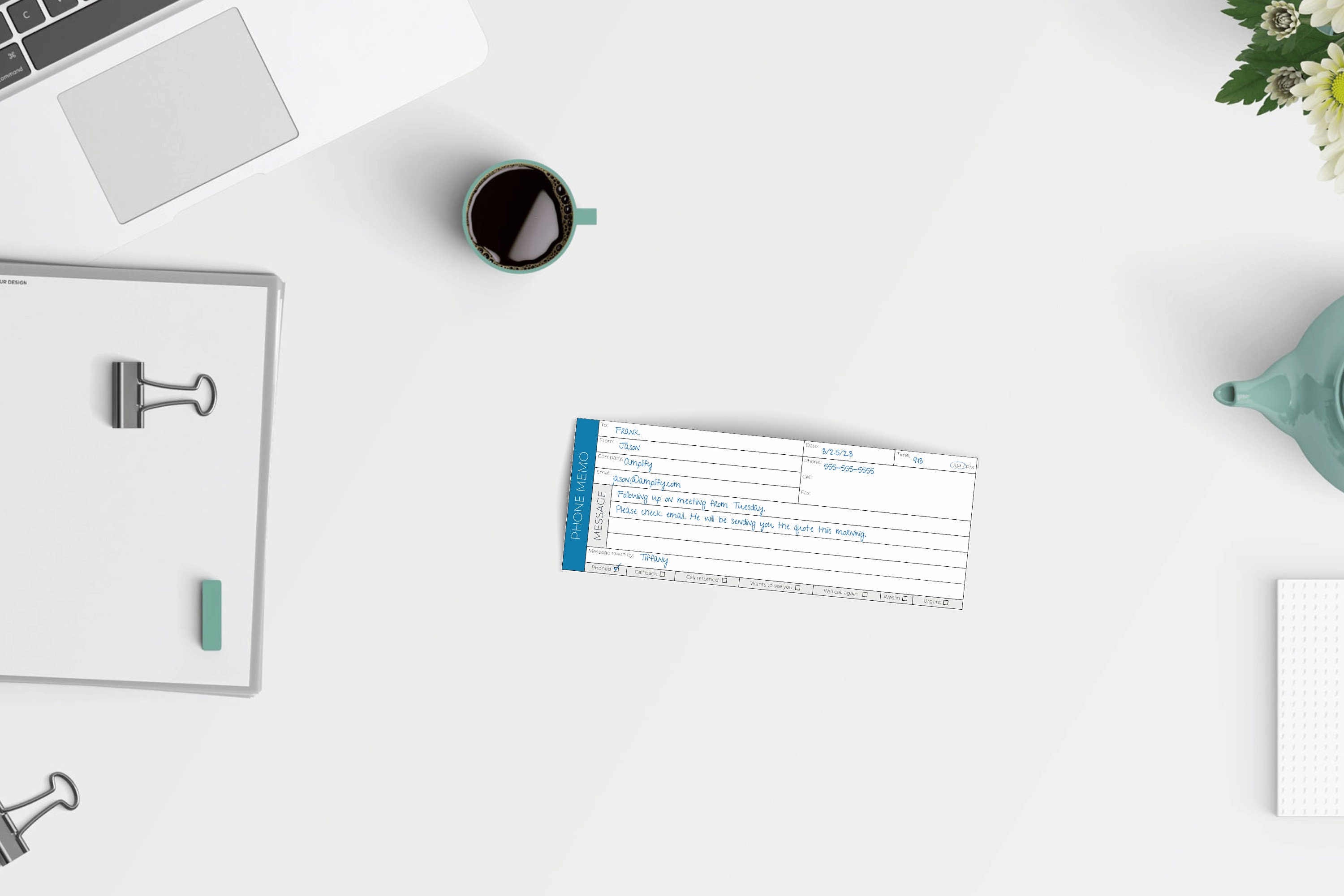 Printable Message Pad Template Form, Missed Call Template PDF, Phone ...