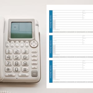 Printable Message Pad Template Form, Missed Call Template PDF, Phone ...