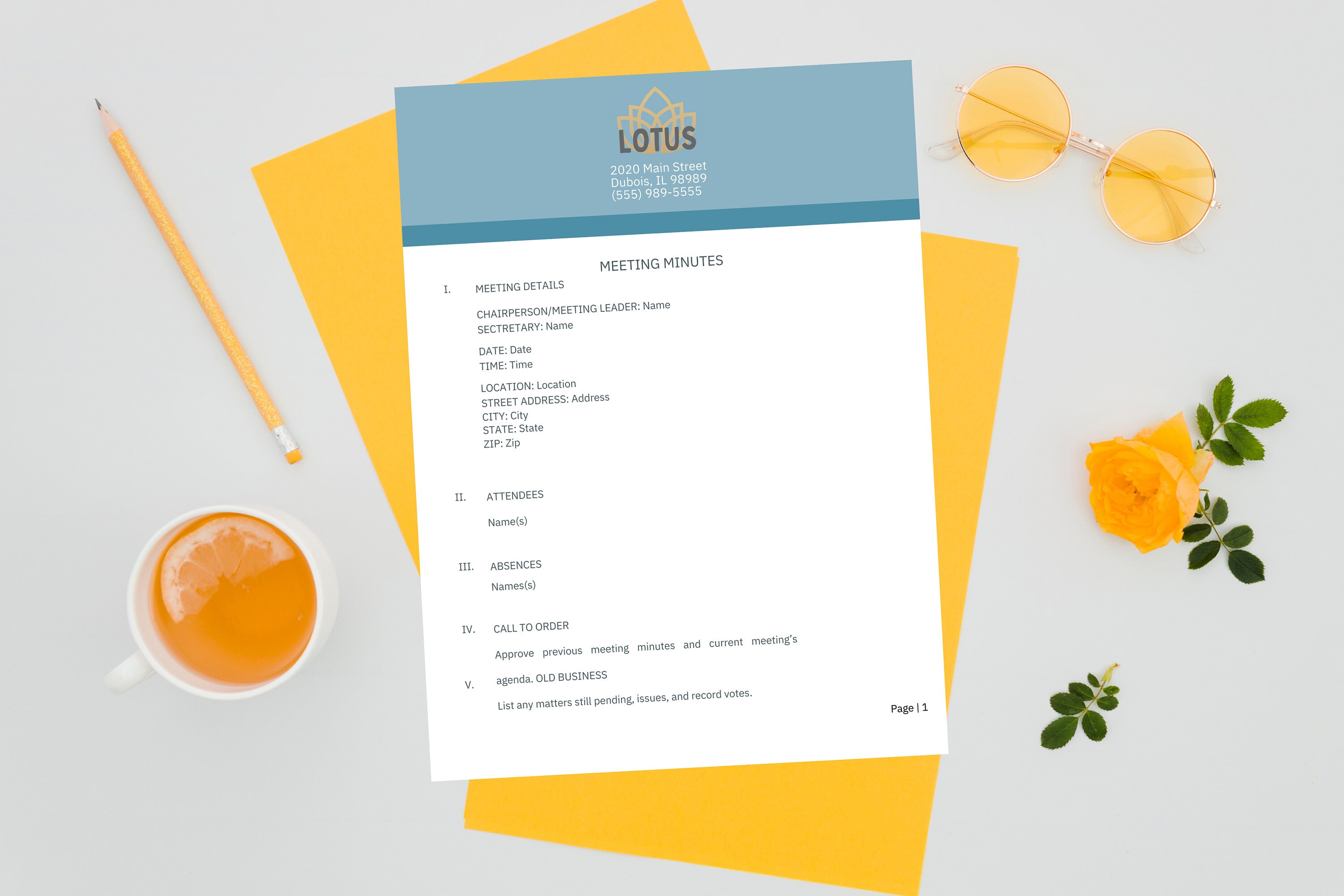 Formal Meeting Minutes Template - Fillable Word Document - Etsy