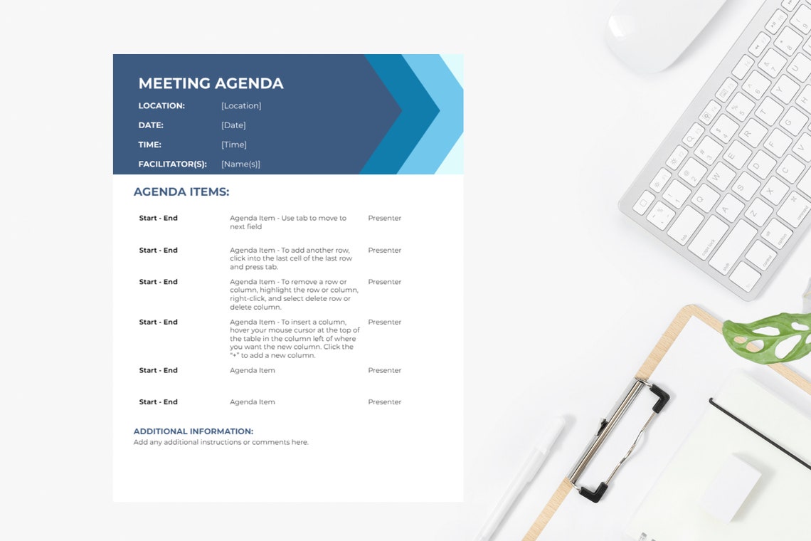 Google Docs Meeting Agenda Template, Editable Google Docs Template ...