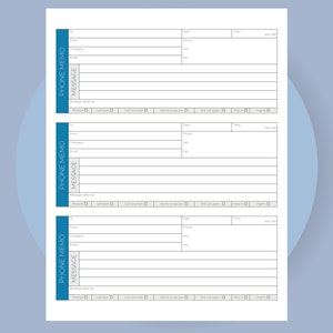 Modèle de bloc-notes imprimable, modèle PDF d'appel manqué, modèle de bloc-notes de message téléphonique